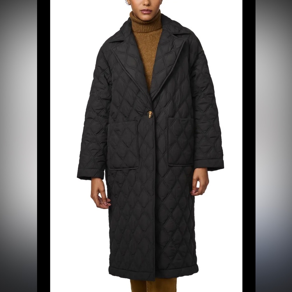 Bernardo Black Quilted Puffer Coat